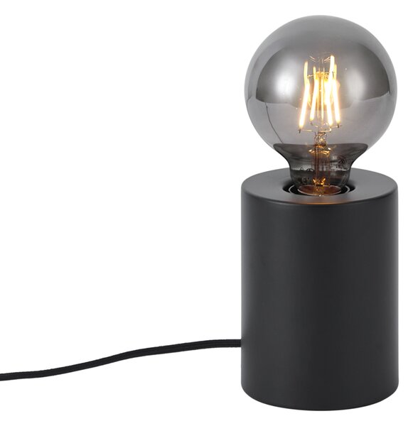 Nowoczesna lampa stołowa czarna 13 cm - Cylinder