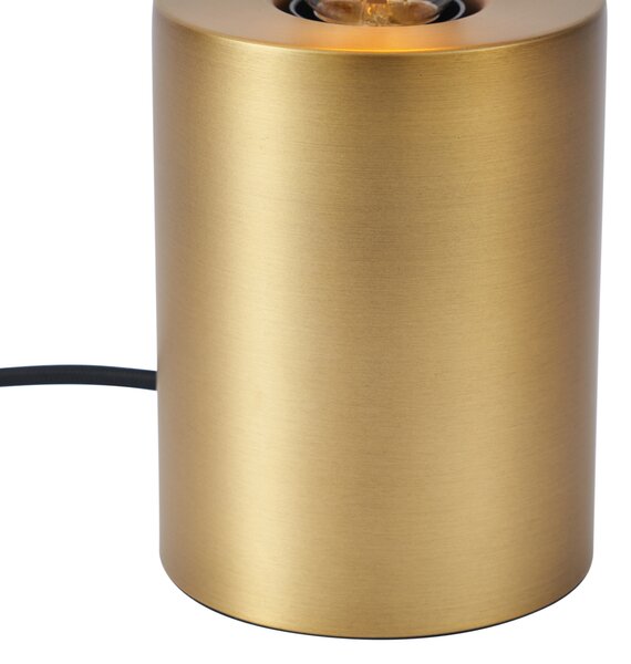 Nowoczesna lampa stołowa mosiężna 13 cm - Cylinder