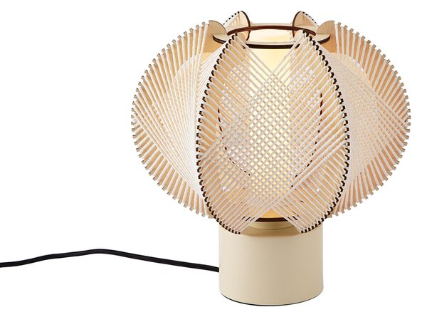 Lampa stołowa Japandi beżowa 32 cm - Gertie