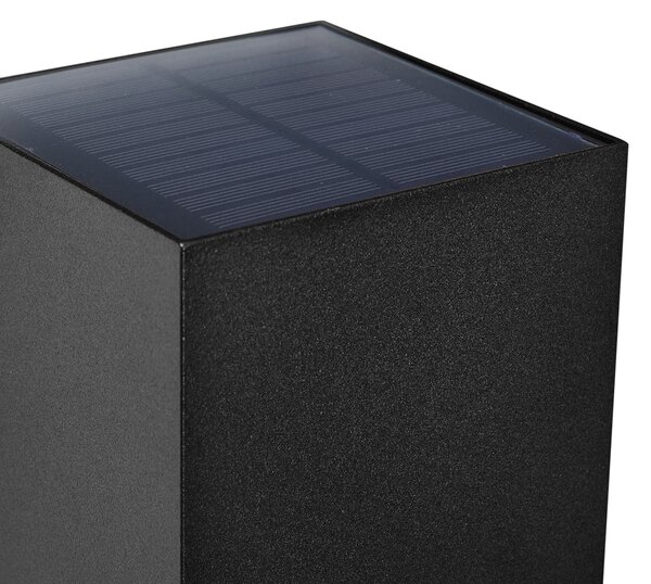 Zewnętrzna lampa ścienna czarna z LED IP65 Solarna - Charlene