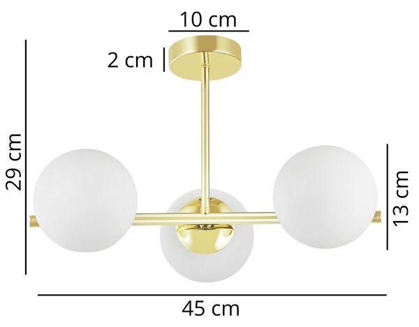 NOWOCZESNA LAMPA SUFITOWA WISZĄCA KLASYCZNE ZŁOTO LEDO W3