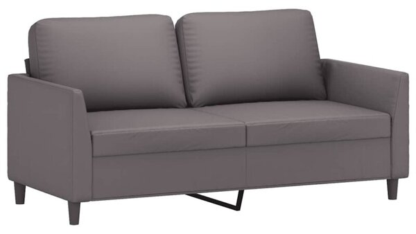 Sofa, 2-osobowa szary, 140 cm, sztuczna skÃ³ra