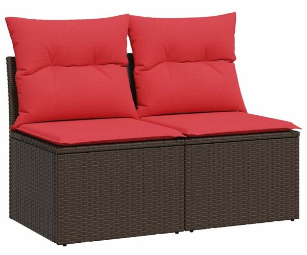 Zestaw Mebli Ogrodowych Komplet Wypoczynkowy Z Poduszkami 2-Częściowy Brązowy Rattan Na Taras Balkon Ogród