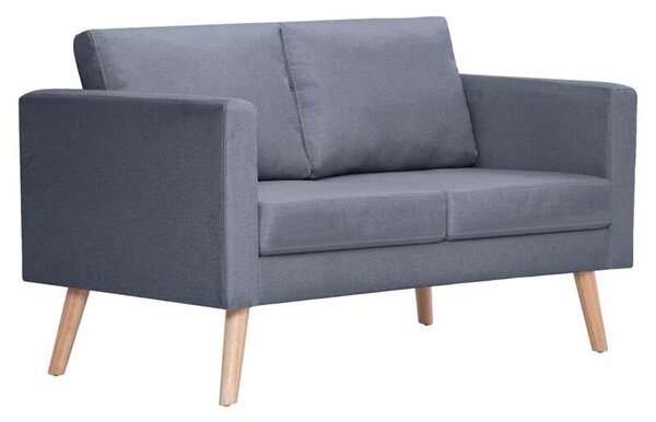 Sofa 2-osobowa, materiaÅowa, ciemnoszara