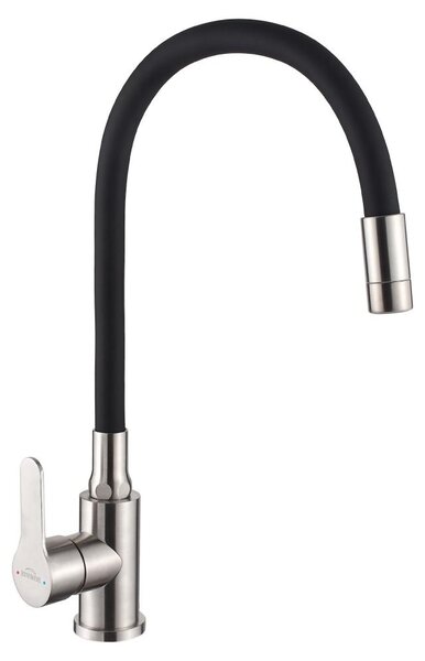 Ksianti Inox Bateria zlewozmywakowa z ruchomą wylewką 2f w kolorze czarnym