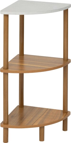 Regał narożny COME, 3 poziomy, 76 cm