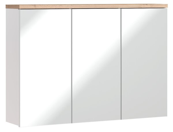 Szafka łazienkowa BALI 845 100 cm biała z lustrem
