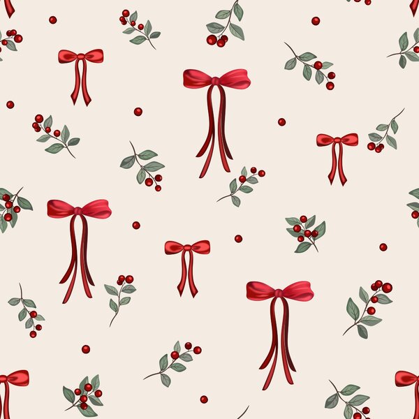 Polibawełniana poszewka na poduszkę HOLLY BOWS POLY 50x70 cm, kolorowy
