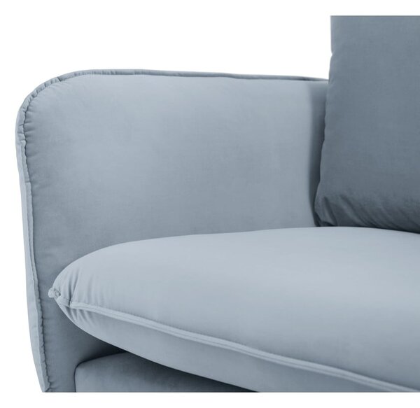 Jasnoniebieska aksamitna sofa 200 cm Vienna – Cosmopolitan Design