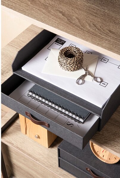 Kartonowy organizer na dokumenty z szufladką Walter – Bigso Box of Sweden
