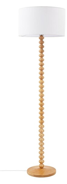 Lampa Podłogowa Lucande, Karlie, biały, drewno