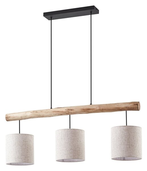 Lampa Wisząca Lucande, Jorvan, ściemnialny, biały, jadalnia, tkanina | tekstylia, nowoczesny