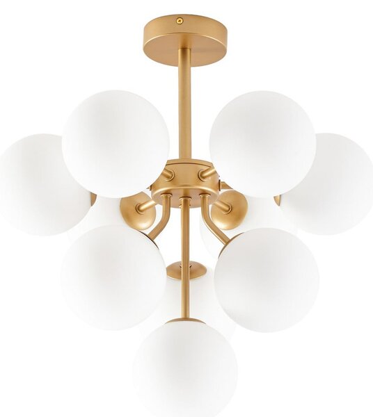 Lampy sufitowe Lucande, Peyton, ściemnialny, biały, salon, szkło, design