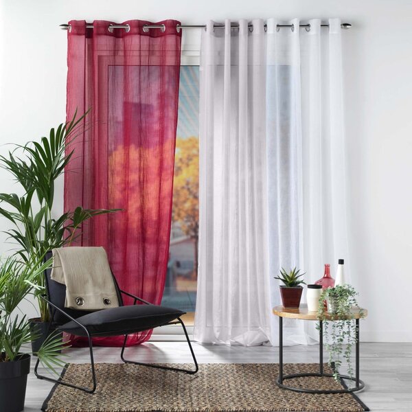 Czerwona firanka 140x280 cm Telma – douceur d'intérieur