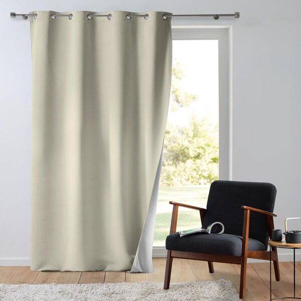 Beżowa zasłona termiczna z mikrowłókna 135x260 cm Micropolar – douceur d'intérieur