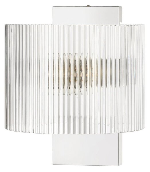 Lampa Ścienna Lucande, Meritt, ściemnialny, transparentny, salon, szkło, nowoczesny