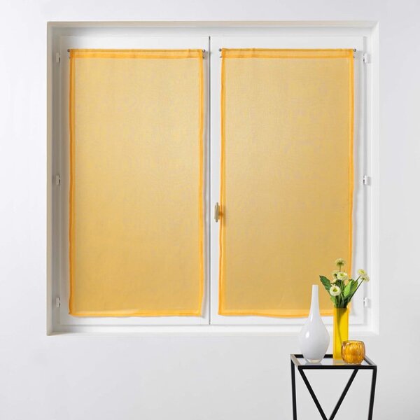 Żółte firanki z woalu zestaw 2 szt. 60x90 cm Sandra – douceur d'intérieur