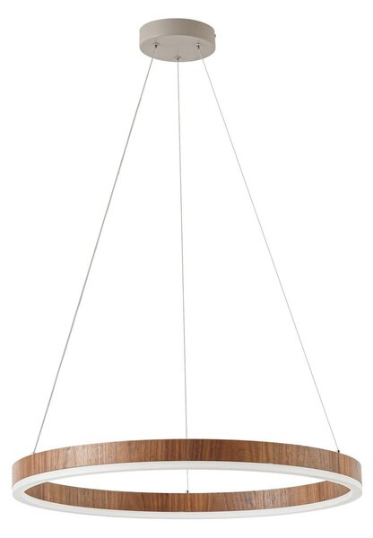 Lampa Wisząca Lucande, Thelma, ściemnialny, drewniany, jadalnia, tworzywo sztuczne, nowoczesny