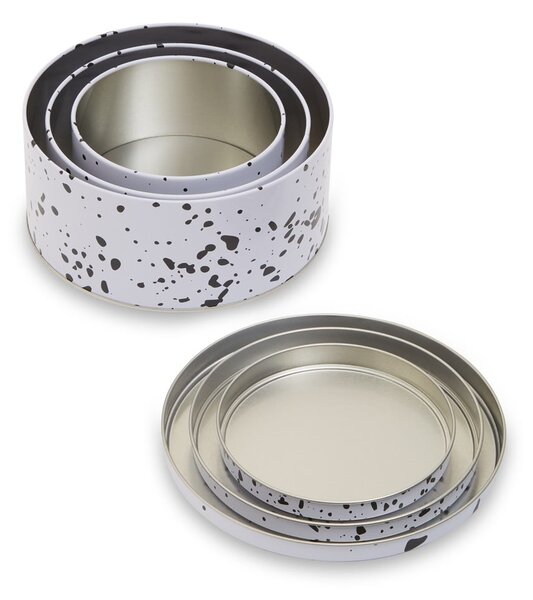 Metalowe pojemniki na żywność 3 szt. na ciasta Speckled – Premier Housewares