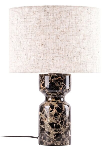 Lampa Stołowa Lucande, Marcella, beżowy, salon, tkanina | tekstylia, nowoczesny