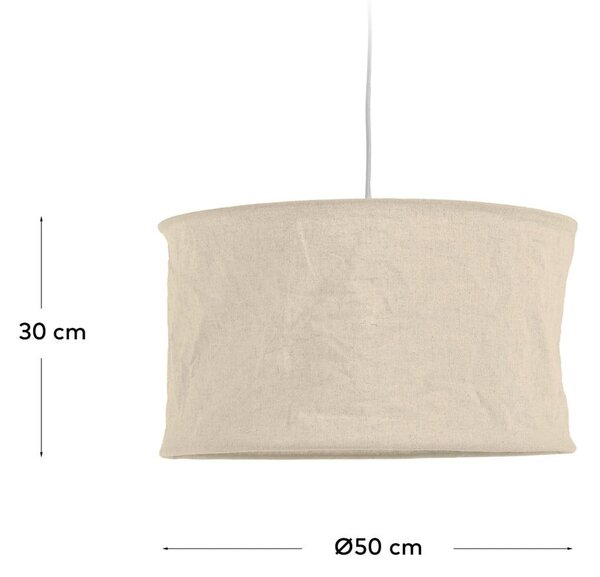Beżowy tekstylny abażur ø 50 cm Mariela – Kave Home