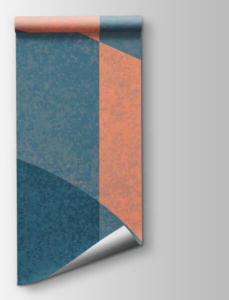 Fototapeta Niebiesko-różowy wzór geometryczny, Fototapety Abstrakcja, Popularne Fototapety - Tapeko.pl