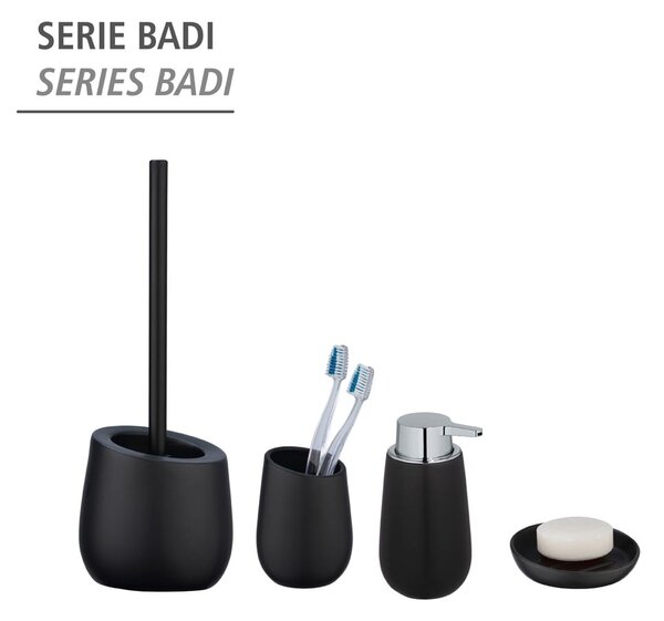 Czarny ceramiczny dozownik do mydła Wenko Badi