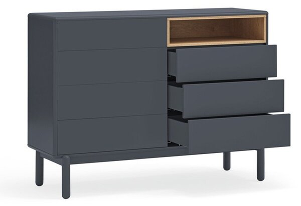 Ciemnoszara niska komoda 120x90 cm Corvo – Teulat