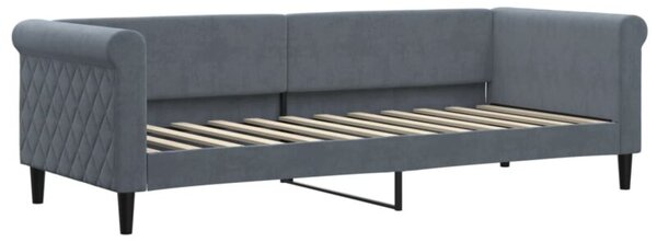 Sofa z funkcją spania, ciemnoszara, 80x200 cm, aksamitna