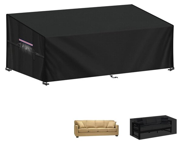 Pokrowiec na ławkę ogrodową - Wodoodporny - Ochrona UV - 220 x 85 x 71/61 cm - Do ogrodowych ław, mebli lounge i ratanowych