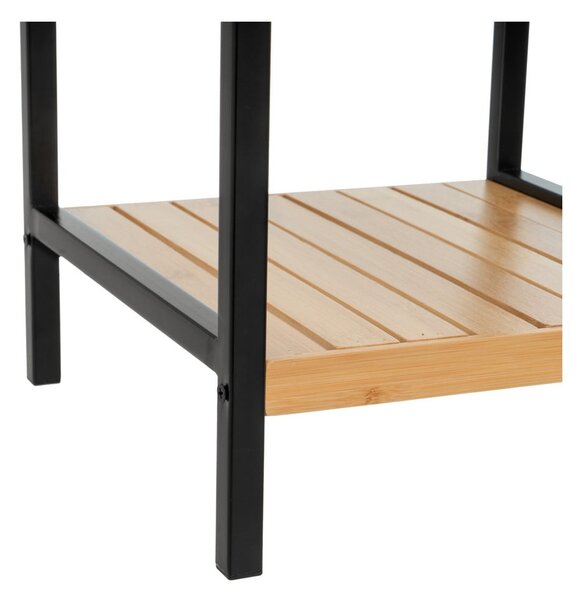 Czarno-naturalny bambusowy regał 30x70 cm – Casa Selección