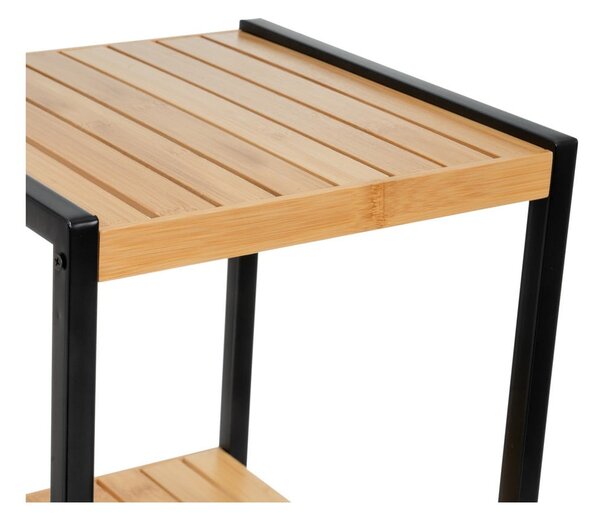 Czarno-naturalny bambusowy regał 30x70 cm – Casa Selección
