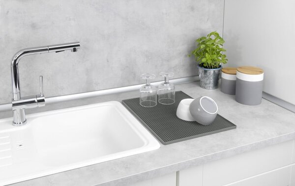 Szara gumowa podkładka do naczyń 40x30 cm Maxi – Wenko