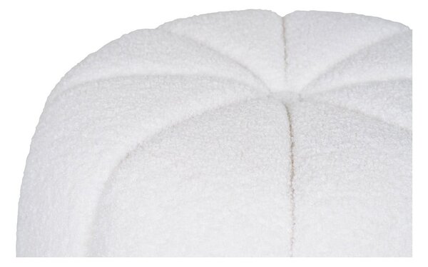 Biały puf z materiału bouclé Paisley – House Nordic