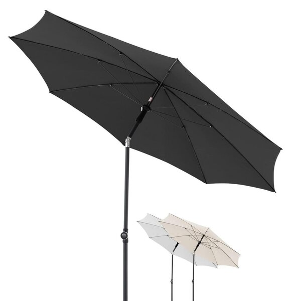Parasol ogrodowa 200 cm - Ciemnoszary - Ręczne otwieranie - Zdejmowany pokrowiec ochronny