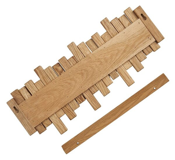 Wieszak ścienny z litego drewna dębowego w naturalnym kolorze 3 cm Caltra – House Nordic