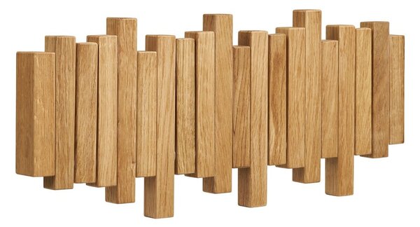 Wieszak ścienny z litego drewna dębowego w naturalnym kolorze 3 cm Caltra – House Nordic