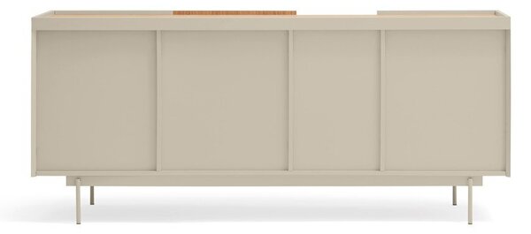 Beżowo-naturalna niska komoda w dekorze dębu 180x78 cm Otto – Teulat