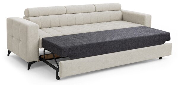 Sofa Nardo z funkcją spania - jasny beżowy szenil Vibe 06