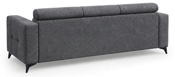Sofa Nardo z funkcją spania - szary szenil Vibe 95