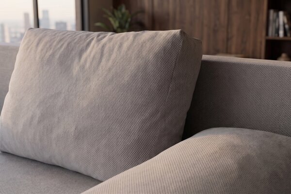 Kanapa sofa rozkładana z funkcją spania Lunera 2 strukturalna Beżowa