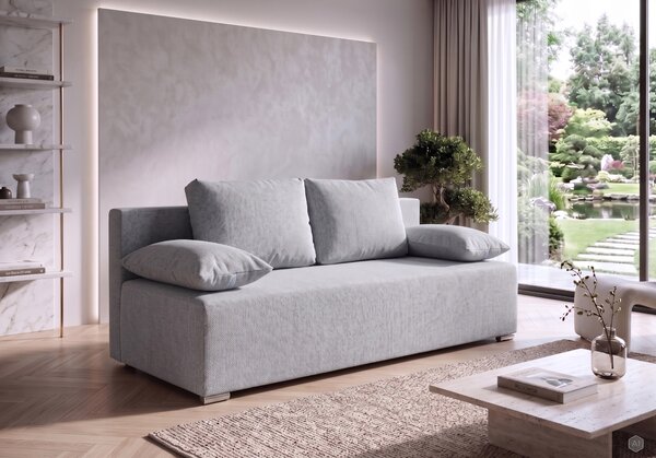 Kanapa sofa rozkładana z funkcją spania Lunera 2 strukturalna Szara