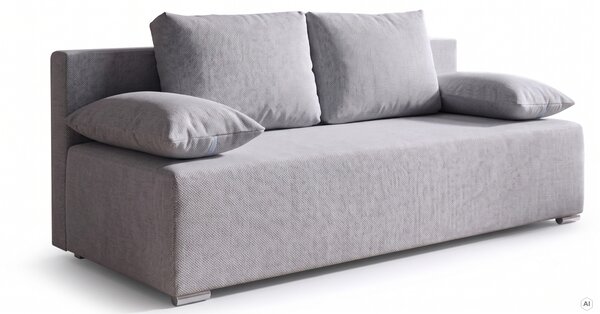 Kanapa sofa rozkładana z funkcją spania Lunera 2 strukturalna Szara
