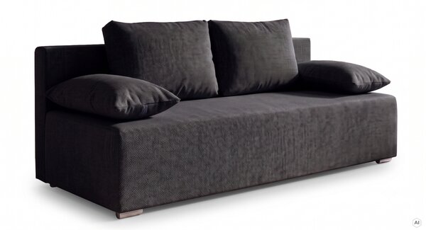 Kanapa sofa rozkładana z funkcją spania Lunera 2 strukturalna Grafitowa