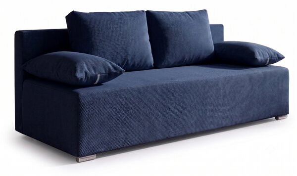 Kanapa sofa rozkładana z funkcją spania Lunera Prima strukturalna Niebieska