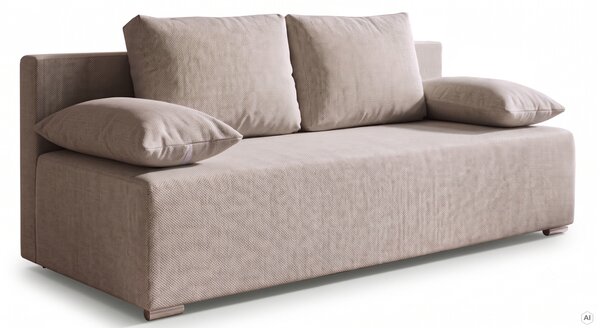 Kanapa sofa rozkładana z funkcją spania Lunera 2 strukturalna Beżowa