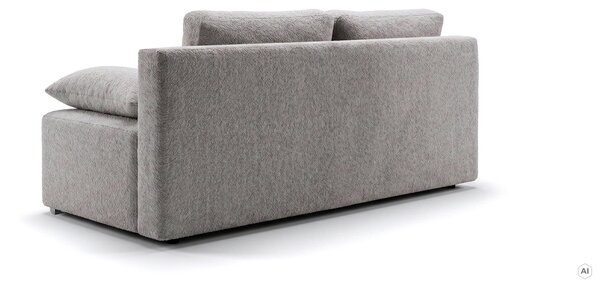 Kanapa sofa rozkładana z funkcją spania Lunera 2 boucle baranek Grafitowa