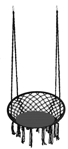 Fotel wiszcy do zawieszenia 2m poduszka siedziska maks. obcienie 150 kg 10368, kolor: czarny/czarny