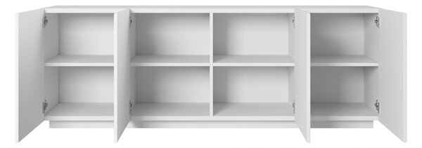Komoda Asha 200 cm czterodrzwiowa - biały mat