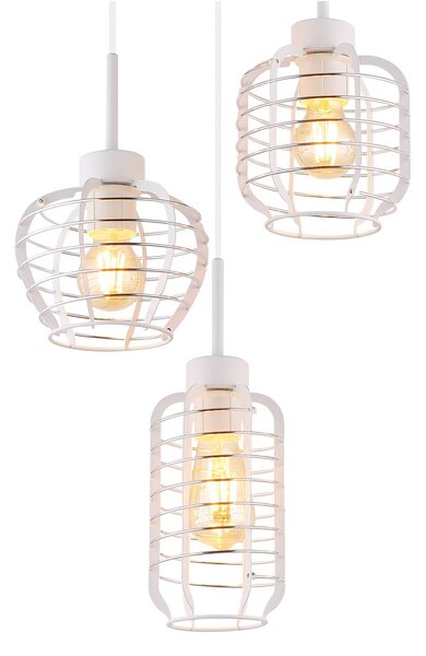 Globo Lampa wisząca Nesa, możliwość ściemniania, biały / opal, salon / jadalnia, metal